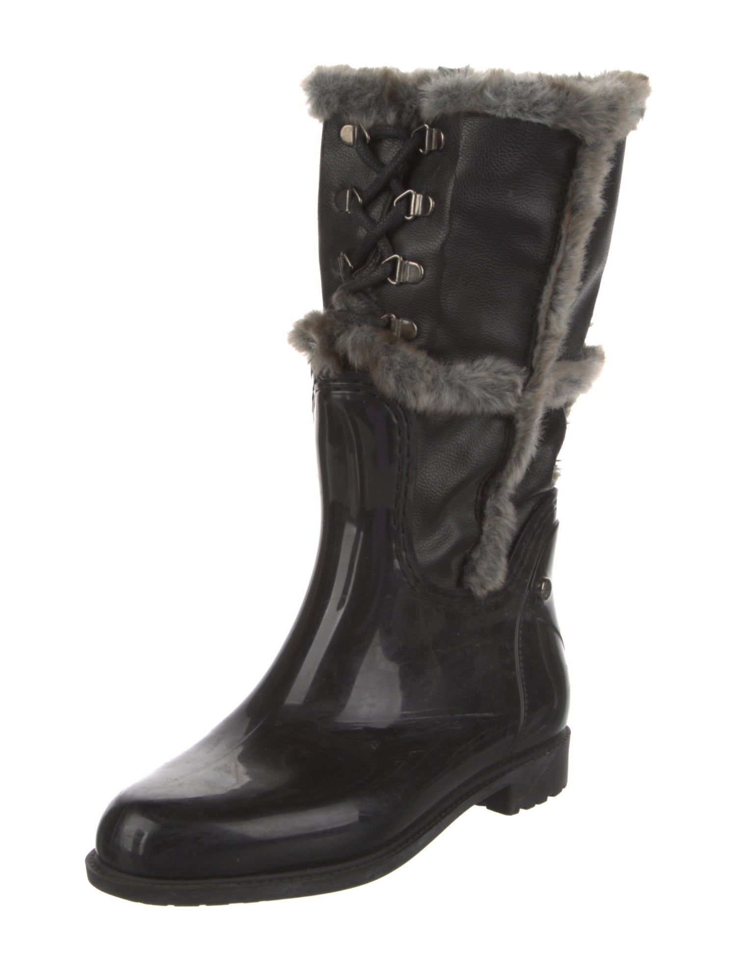 Stuart Weitzman Rubber Animal Print Rain Boots