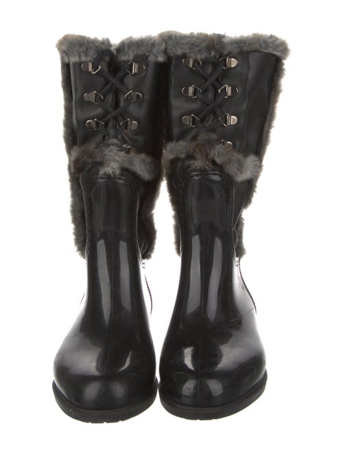 Stuart Weitzman Rubber Animal Print Rain Boots