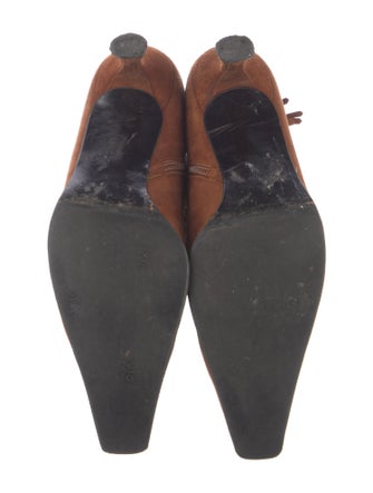 Stuart Weitzman Suede Fringe Trim Accent Boots