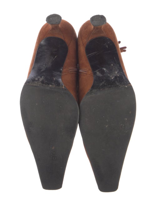 Stuart Weitzman Suede Fringe Trim Accent Boots