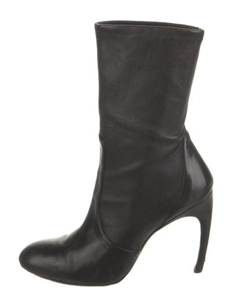 Stuart Weitzman Leather Sock Boots