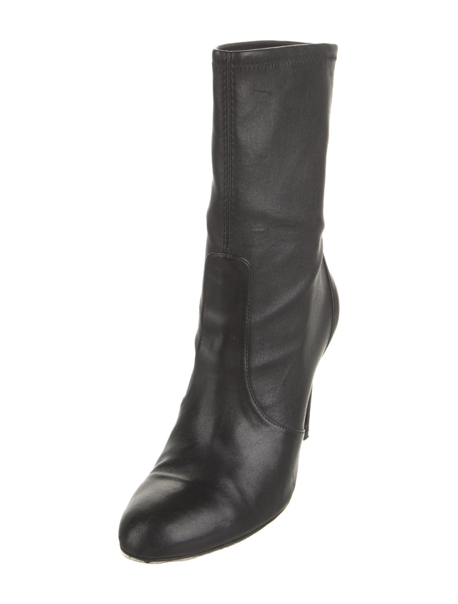 Stuart Weitzman Leather Sock Boots