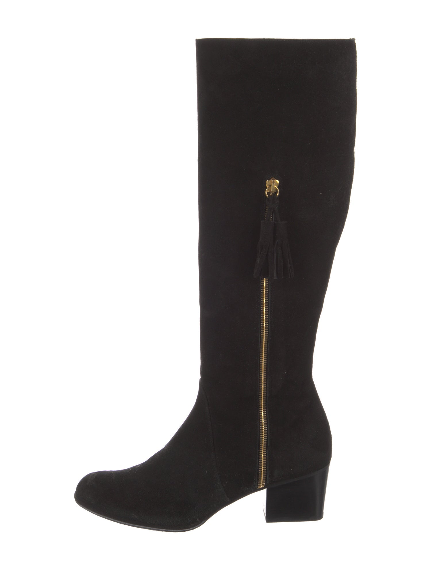 Stuart Weitzman Suede Tassel Accents Boots