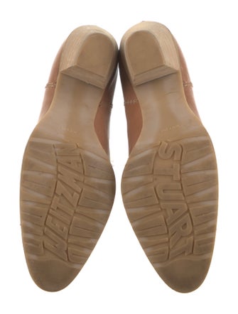 Stuart Weitzman Leather Studded Accents Western Boots