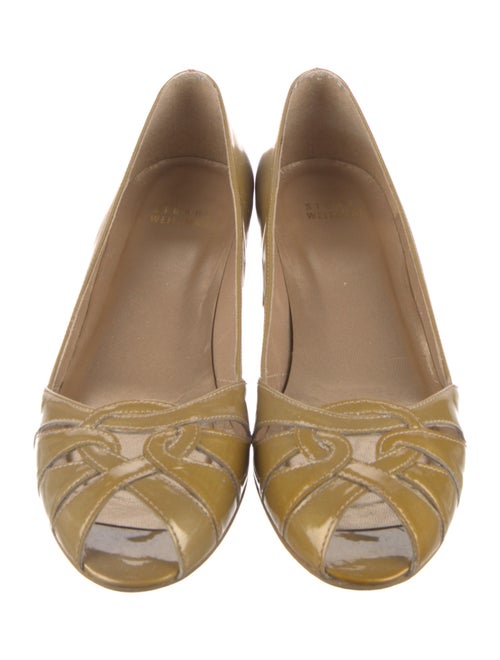 Stuart Weitzman Patent Leather Braided Accents Pumps