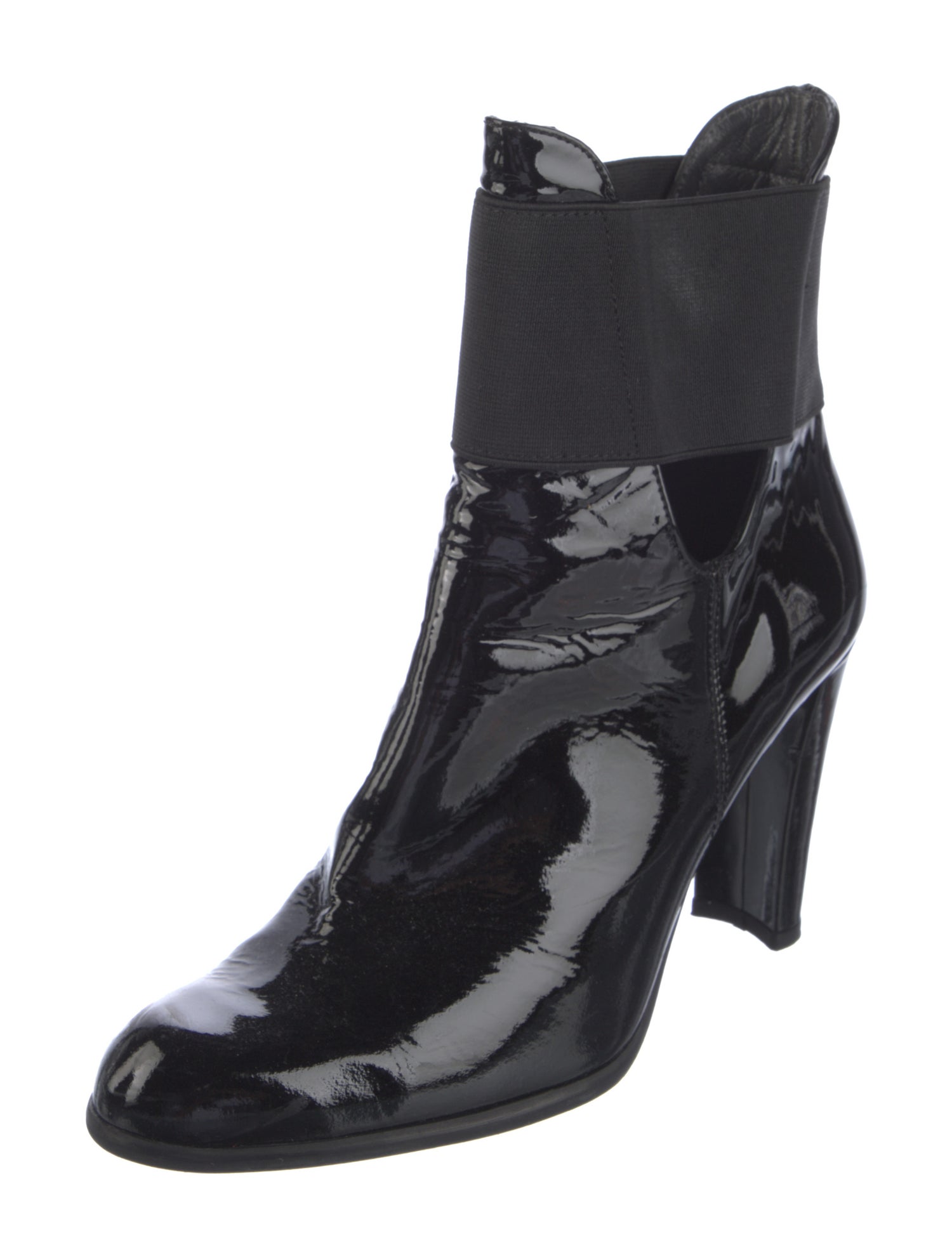 Stuart Weitzman Patent Leather Chelsea Boots