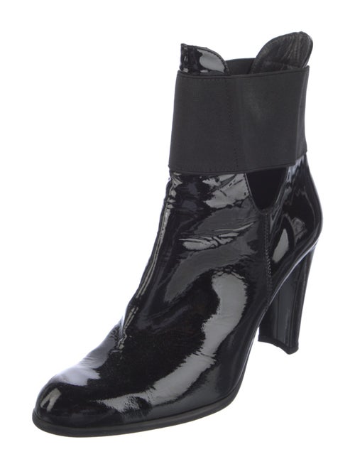 Stuart Weitzman Patent Leather Chelsea Boots