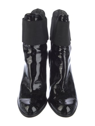 Stuart Weitzman Patent Leather Chelsea Boots