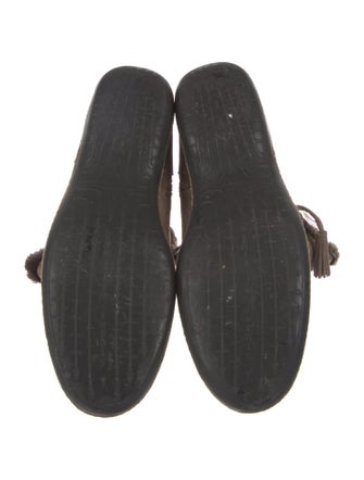 Stuart Weitzman Suede Crystal Embellishments Lace-Up Boots