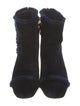 Stuart Weitzman Velvet Raw-Edge Trim Boots