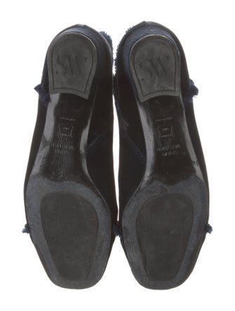 Stuart Weitzman Velvet Raw-Edge Trim Boots