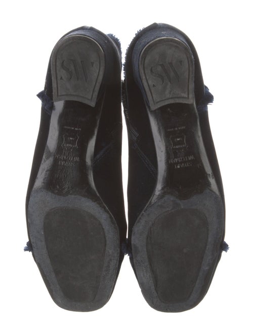 Stuart Weitzman Velvet Raw-Edge Trim Boots