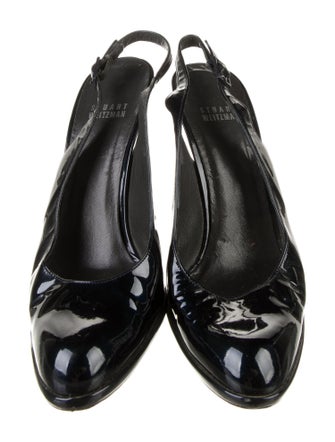Stuart Weitzman Patent Leather Slingback Pumps