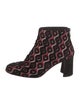 Stuart Weitzman Velvet Printed Lace-Up Boots