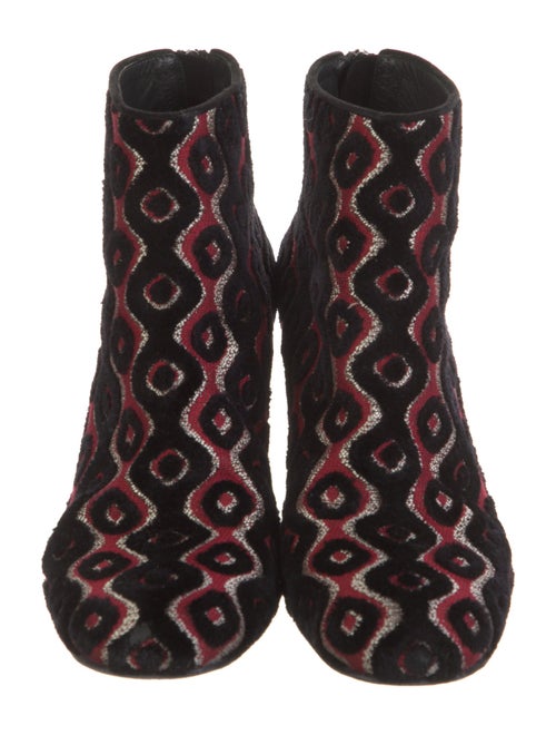 Stuart Weitzman Velvet Printed Lace-Up Boots
