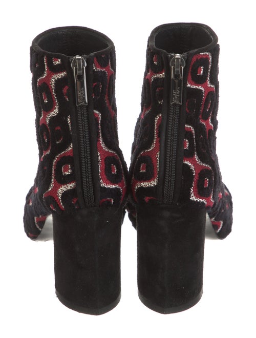 Stuart Weitzman Velvet Printed Lace-Up Boots