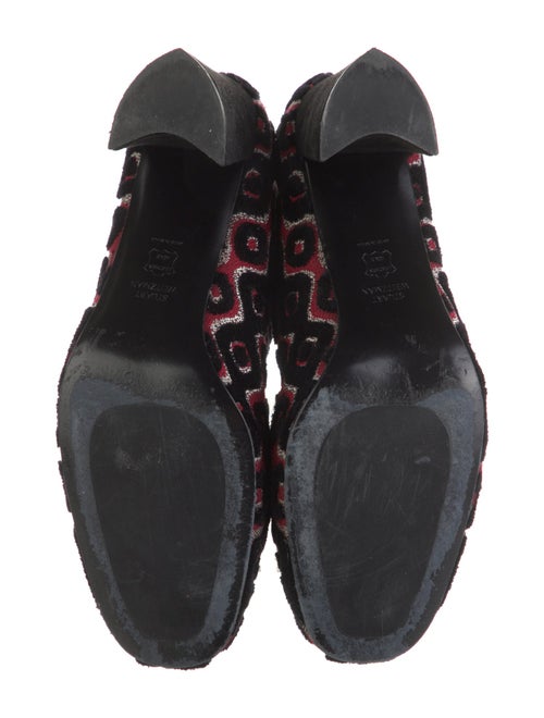Stuart Weitzman Velvet Printed Lace-Up Boots