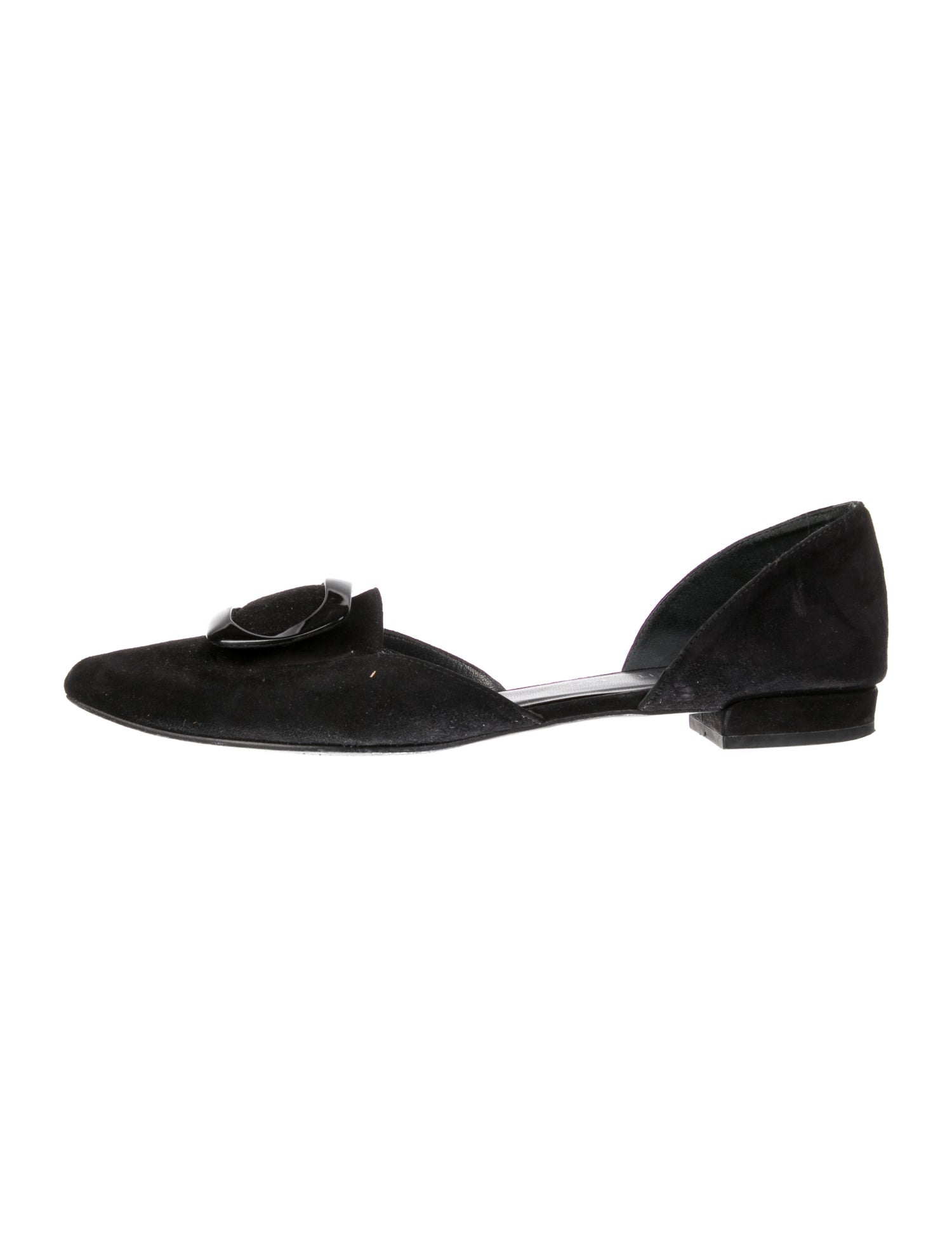 Stuart Weitzman Suede D'Orsay Flats
