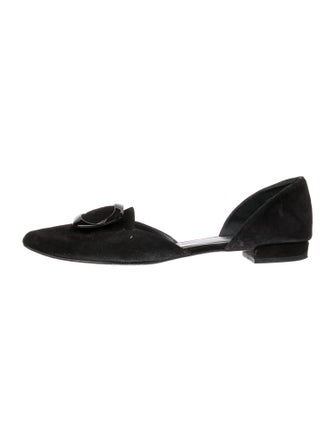 Stuart Weitzman Suede D'Orsay Flats