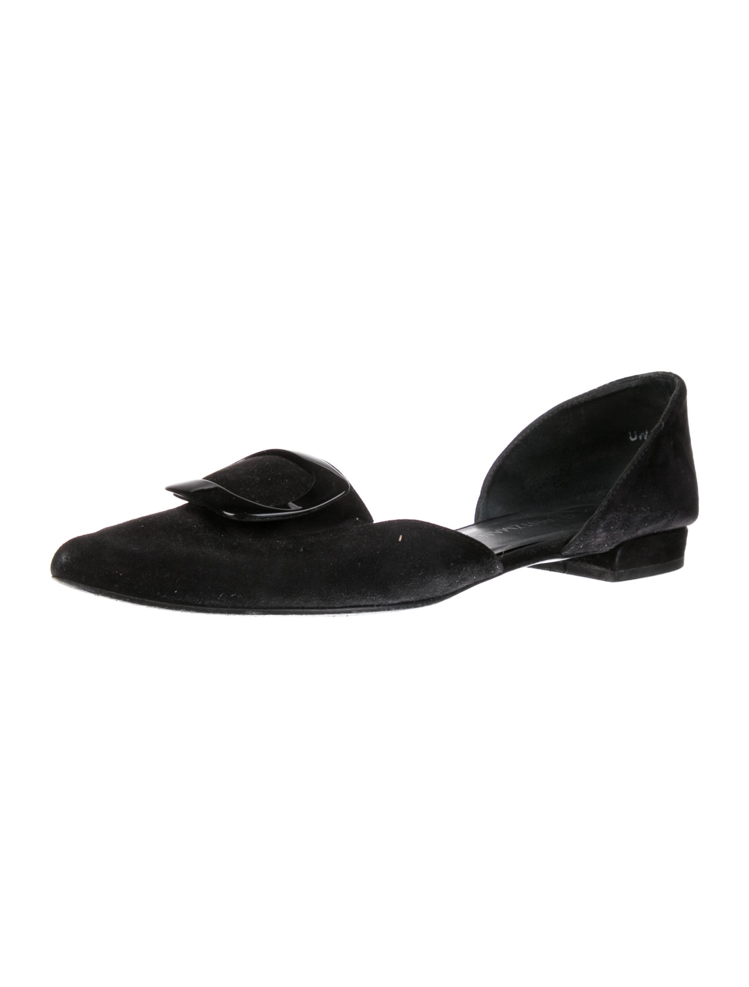 Stuart Weitzman Suede D'Orsay Flats