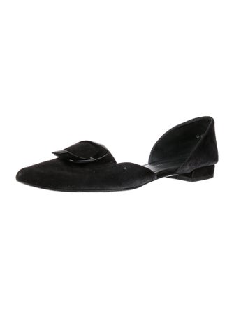 Stuart Weitzman Suede D'Orsay Flats