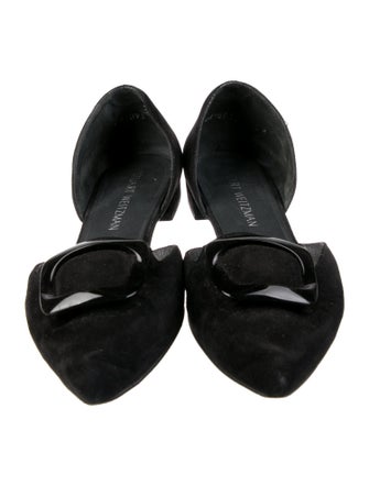 Stuart Weitzman Suede D'Orsay Flats