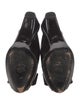 Stuart Weitzman Patent Leather Bow Accents Slides