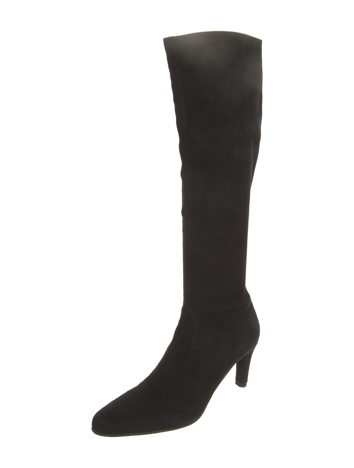 Stuart Weitzman Suede Whipstitch Trim Boots