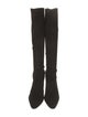 Stuart Weitzman Suede Whipstitch Trim Boots