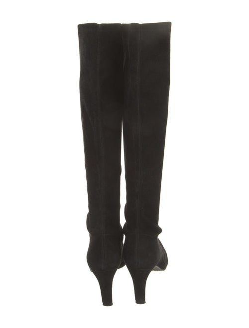 Stuart Weitzman Suede Whipstitch Trim Boots