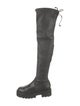 Stuart Weitzman Leather Lace-Up Boots