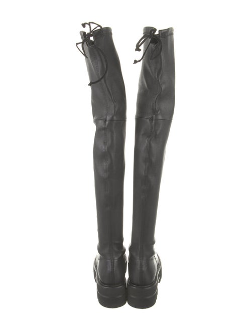 Stuart Weitzman Leather Lace-Up Boots