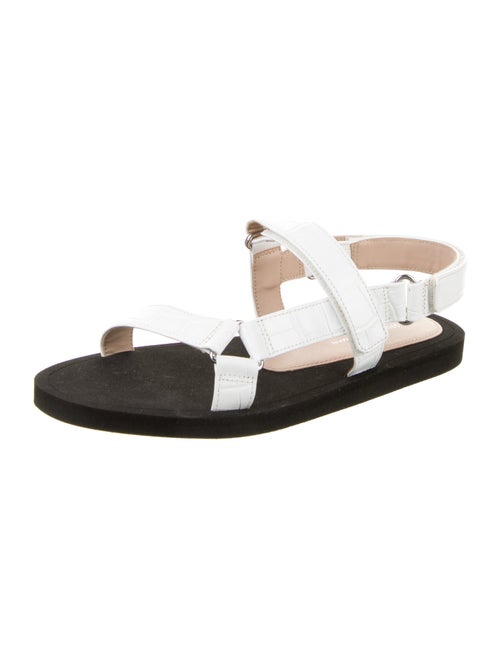 Stuart Weitzman Leather T-Strap Sandals