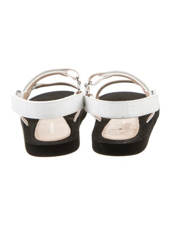 Stuart Weitzman Leather T-Strap Sandals