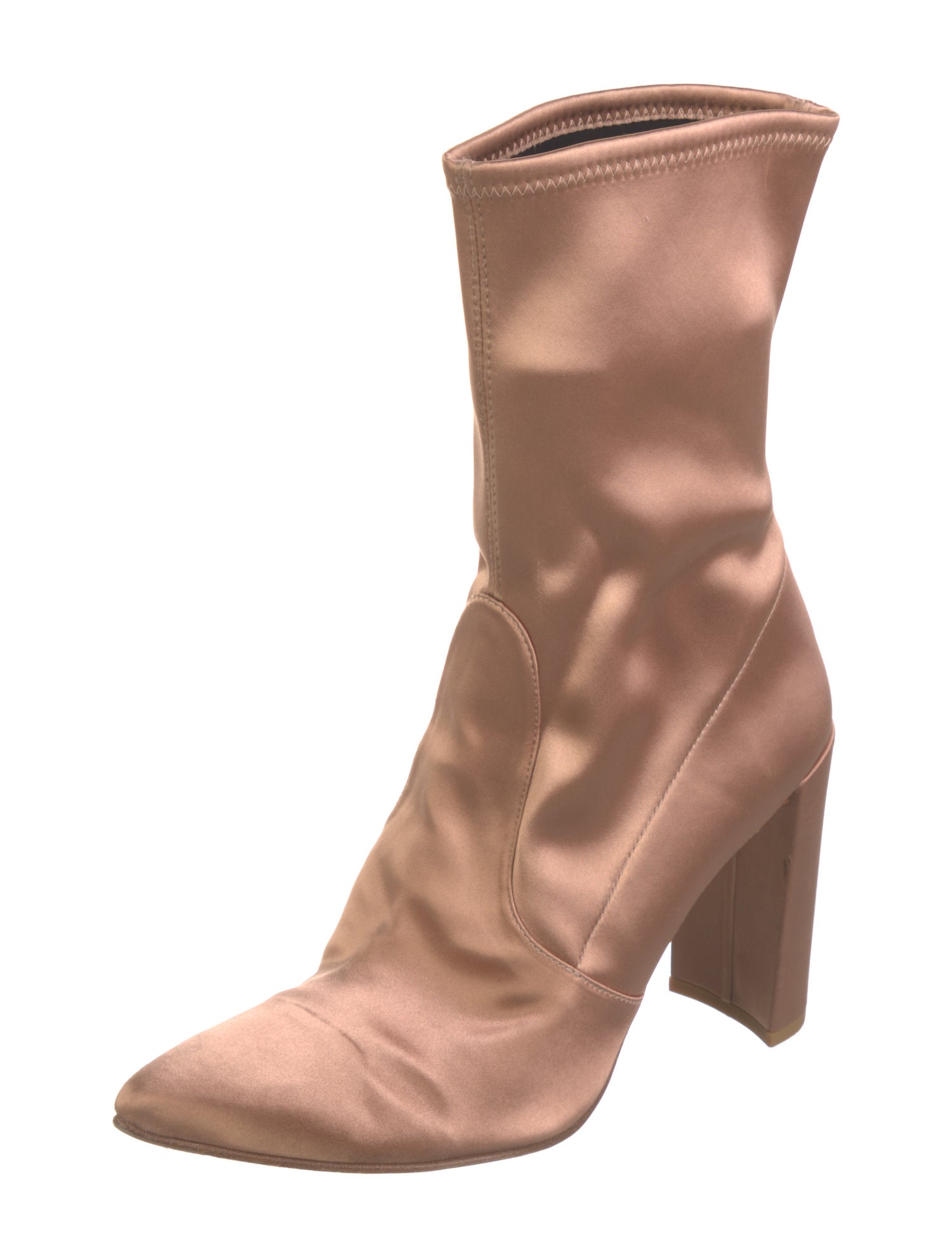 Stuart Weitzman Satin Sock Boots
