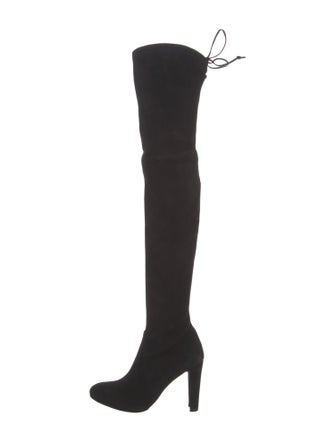 Stuart Weitzman Suede Lace-Up Boots