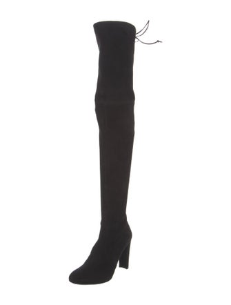 Stuart Weitzman Suede Lace-Up Boots