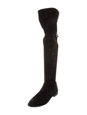 Stuart Weitzman Suede Lace-Up Boots