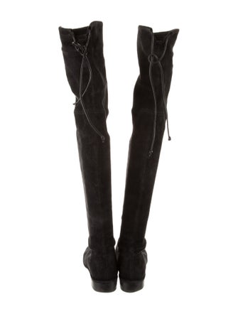 Stuart Weitzman Suede Lace-Up Boots