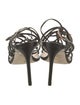 Stuart Weitzman Leather Beaded Accents Sandals