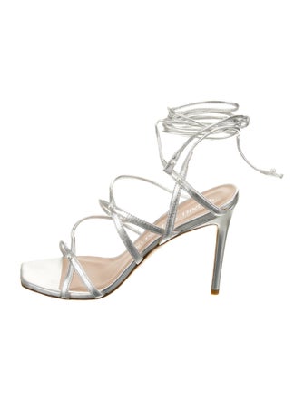 Stuart Weitzman Leather Studded Accents Sandals