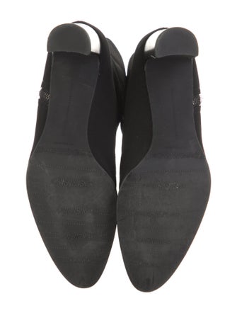 Stuart Weitzman Leather Trim Embellishment Boots