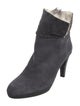 Stuart Weitzman Suede Fur Trim Boots