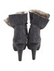 Stuart Weitzman Suede Fur Trim Boots
