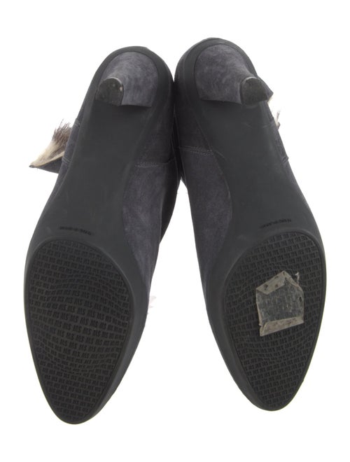 Stuart Weitzman Suede Fur Trim Boots