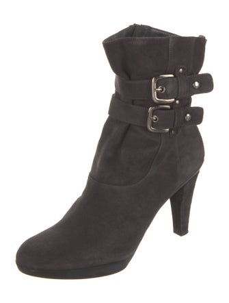 Stuart Weitzman Suede Lace-Up Boots