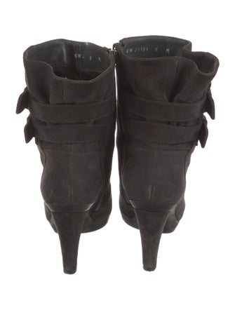 Stuart Weitzman Suede Lace-Up Boots