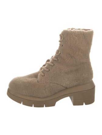 Stuart Weitzman Shearling Combat Boots