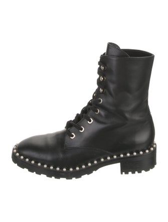Stuart Weitzman Leather Combat Boots