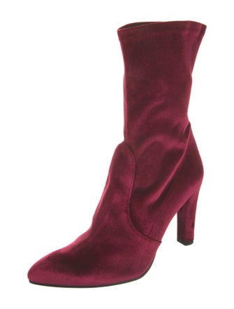 Stuart Weitzman Velvet Sock Boots